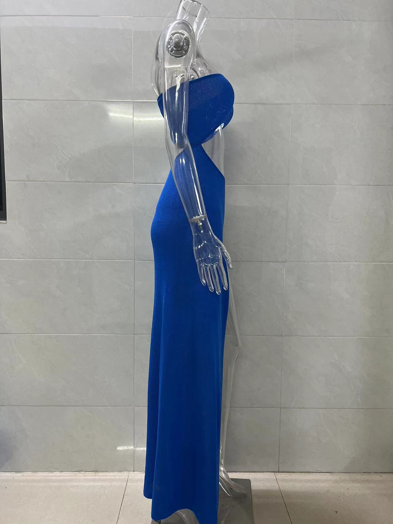 Cutout Cropped Knitted Tube Top Dress