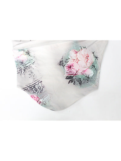 High Slit Floral Print Pleated Skirt Coord Set