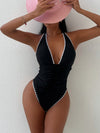 Boho Deep Neck One Piece Monokini