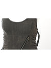 Irregular Asymmetric Cut Zipper Vest Dress