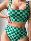 Geometric Print 2 Piece Swimsuit  Set