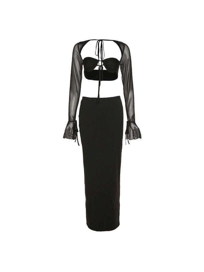 Backless Top & Sheath Skirt Coord Set