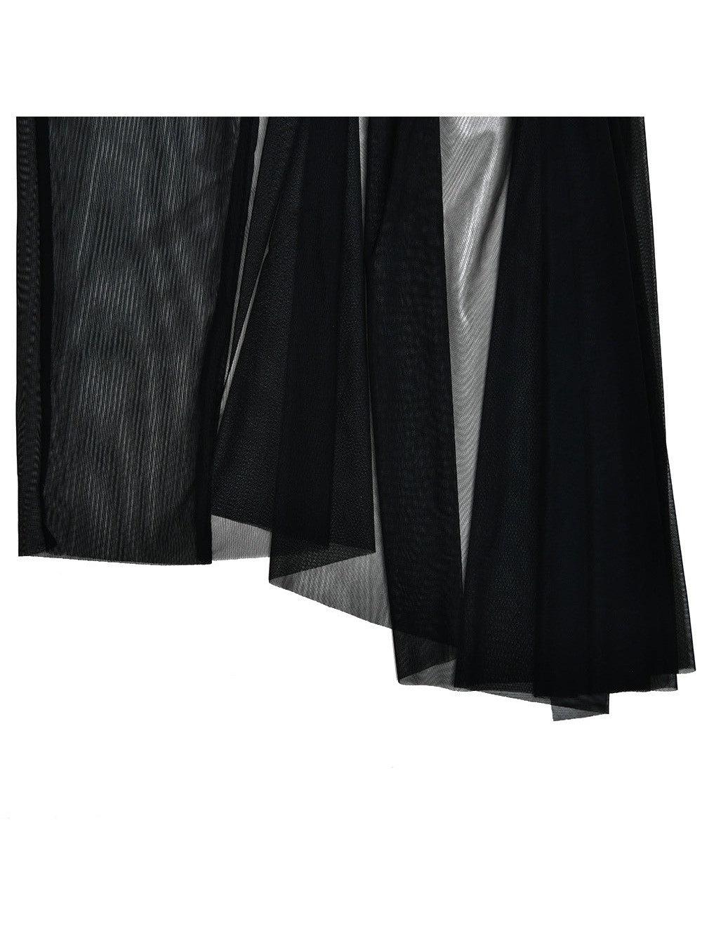 Mariam Full Sleeve Mesh See Through V Neck Jumpsuit