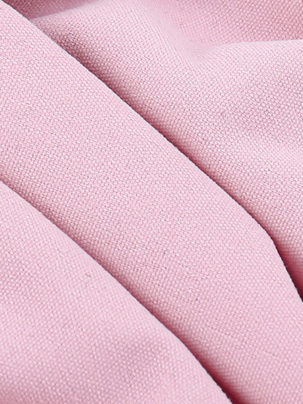 Pink Ruffle Vest Pleated Camisole Crop Top