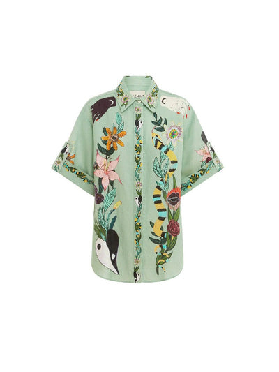 Floral Print Shirt & Shorts Coord Set