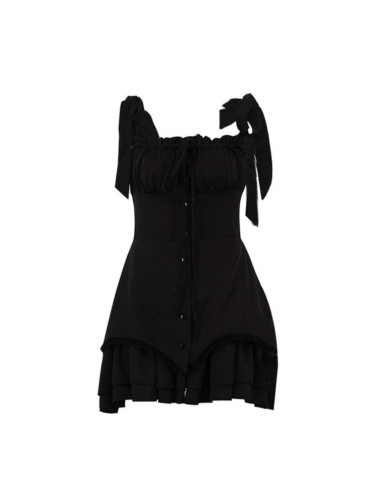 Lotus Leaf Corset Braces Dress