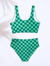 Geometric Print 2 Piece Swimsuit  Set