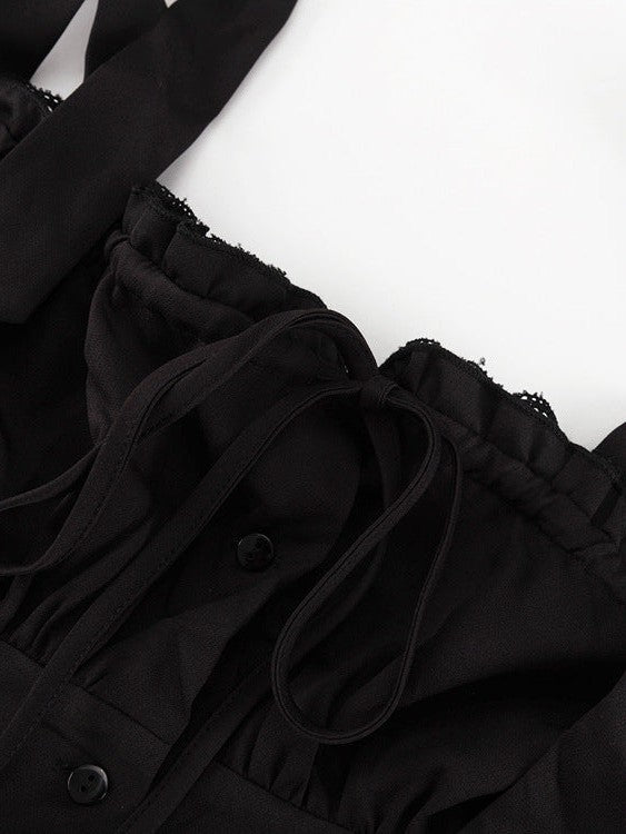 Lotus Leaf Corset Braces Dress