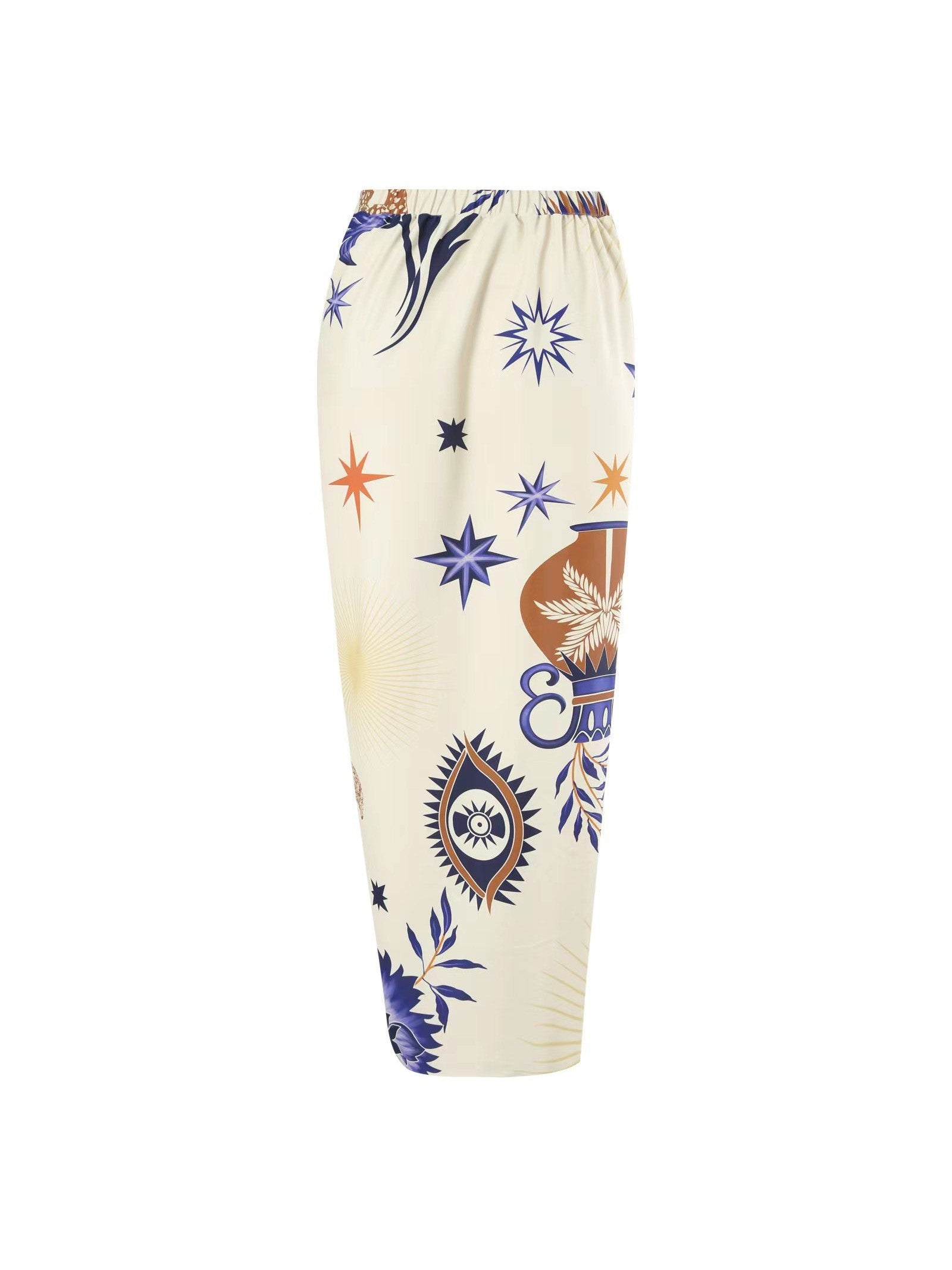 Boho Print Lace up Bikini & Short Swimsuit Set with Skirt