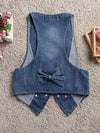 Denim Vest Waistcoat Cardigan