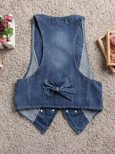 Korean All Matching Sleeveless Denim Waistcoat Vest Waistcoat Women Spring Autumn Short Outer Wear Cardigan Vest Cardigan