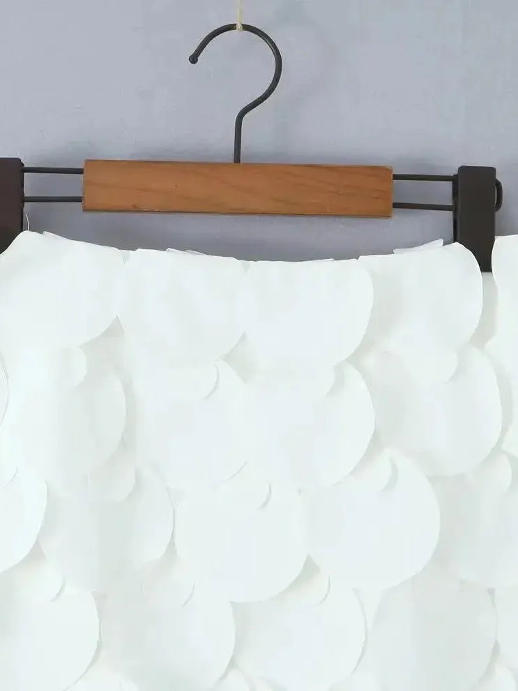 White Coin Mini Skirt