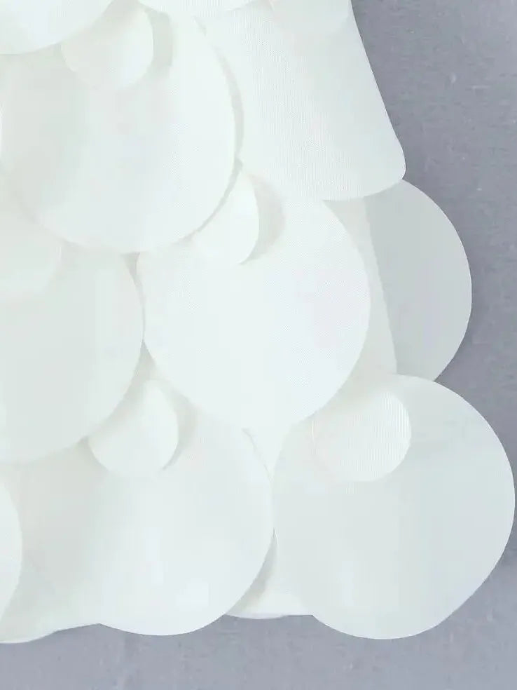 White Coin Mini Skirt