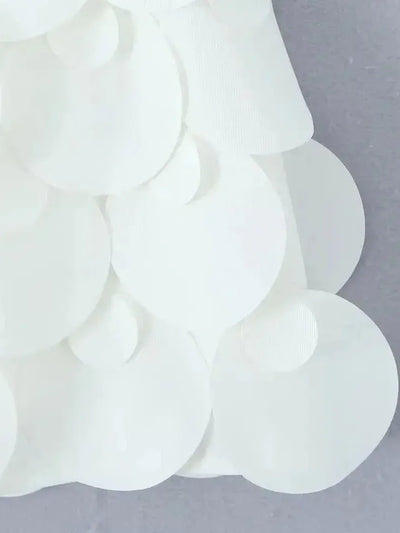 White Coin Mini Skirt