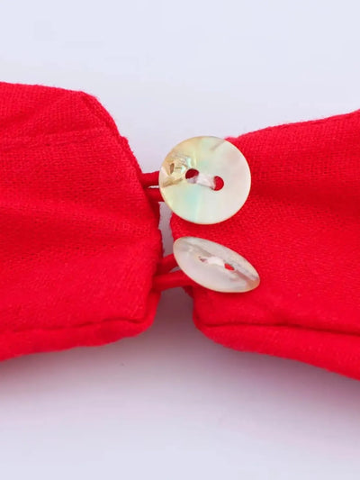 Halterneck Side Slit Red Midi Dress