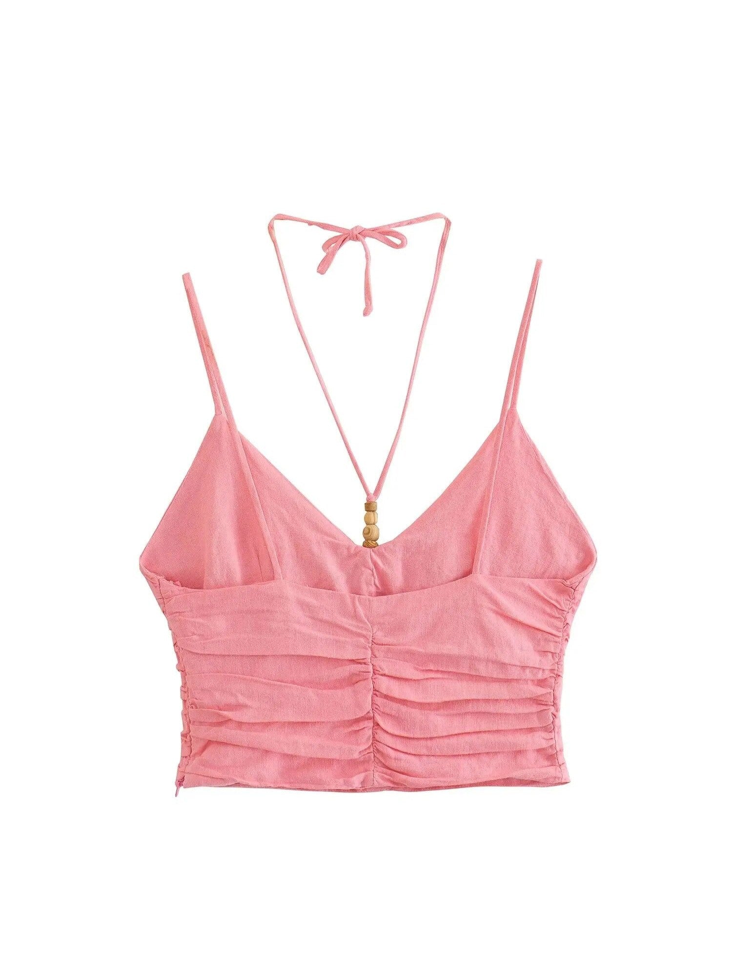 Pink Cami Top & Ruffles Skirt Coord Set