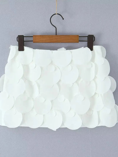 White Coin Mini Skirt