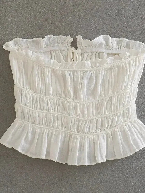 Whimsy Ruffle Cropped Top