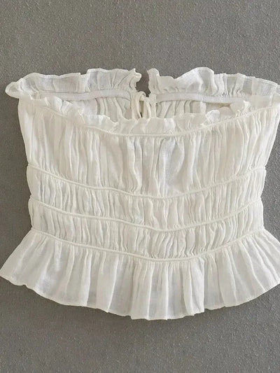 Whimsy Ruffle Cropped Top