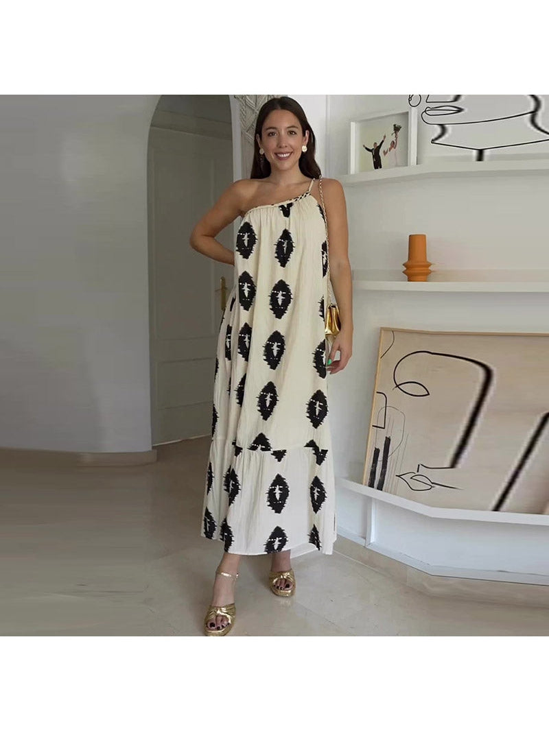 One Shoulder Asymmetric Dress