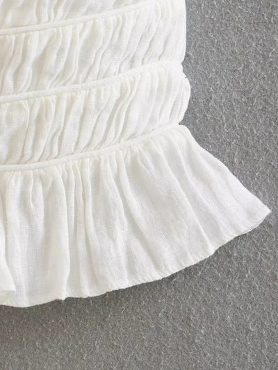 Whimsy Ruffle Cropped Top