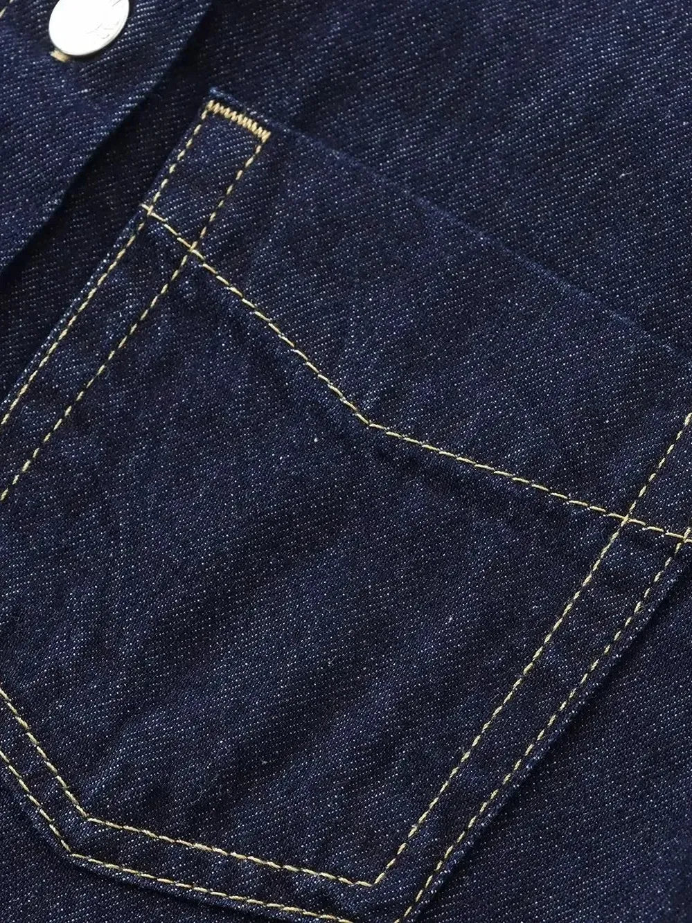 Denim Jacket Top & Pants Coord Set with Elastic Belt