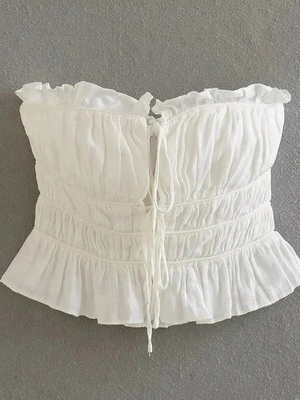 Whimsy Ruffle Cropped Top