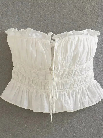 Whimsy Ruffle Cropped Top