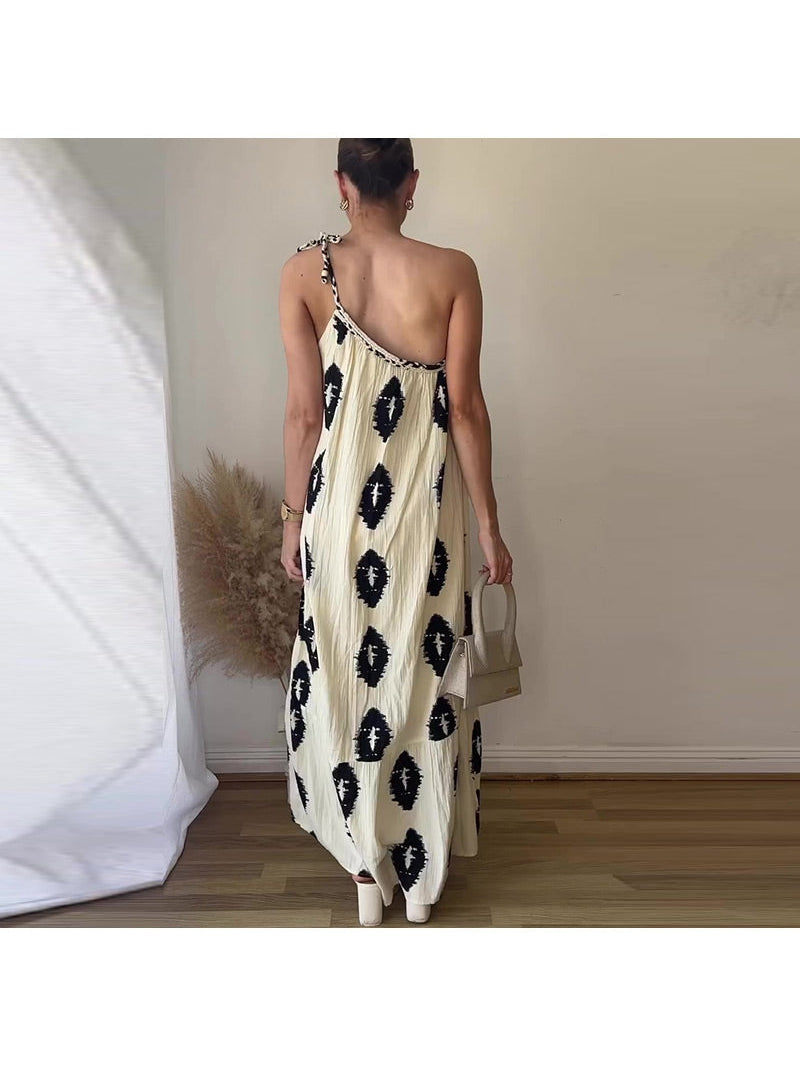 One Shoulder Asymmetric Dress