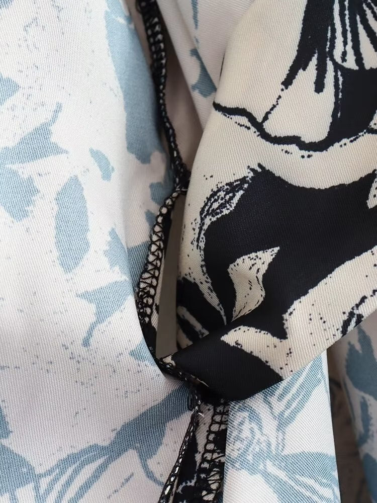 Tassel Sleeves Kimono Knotted Top & Wide Leg Pants Coord Set