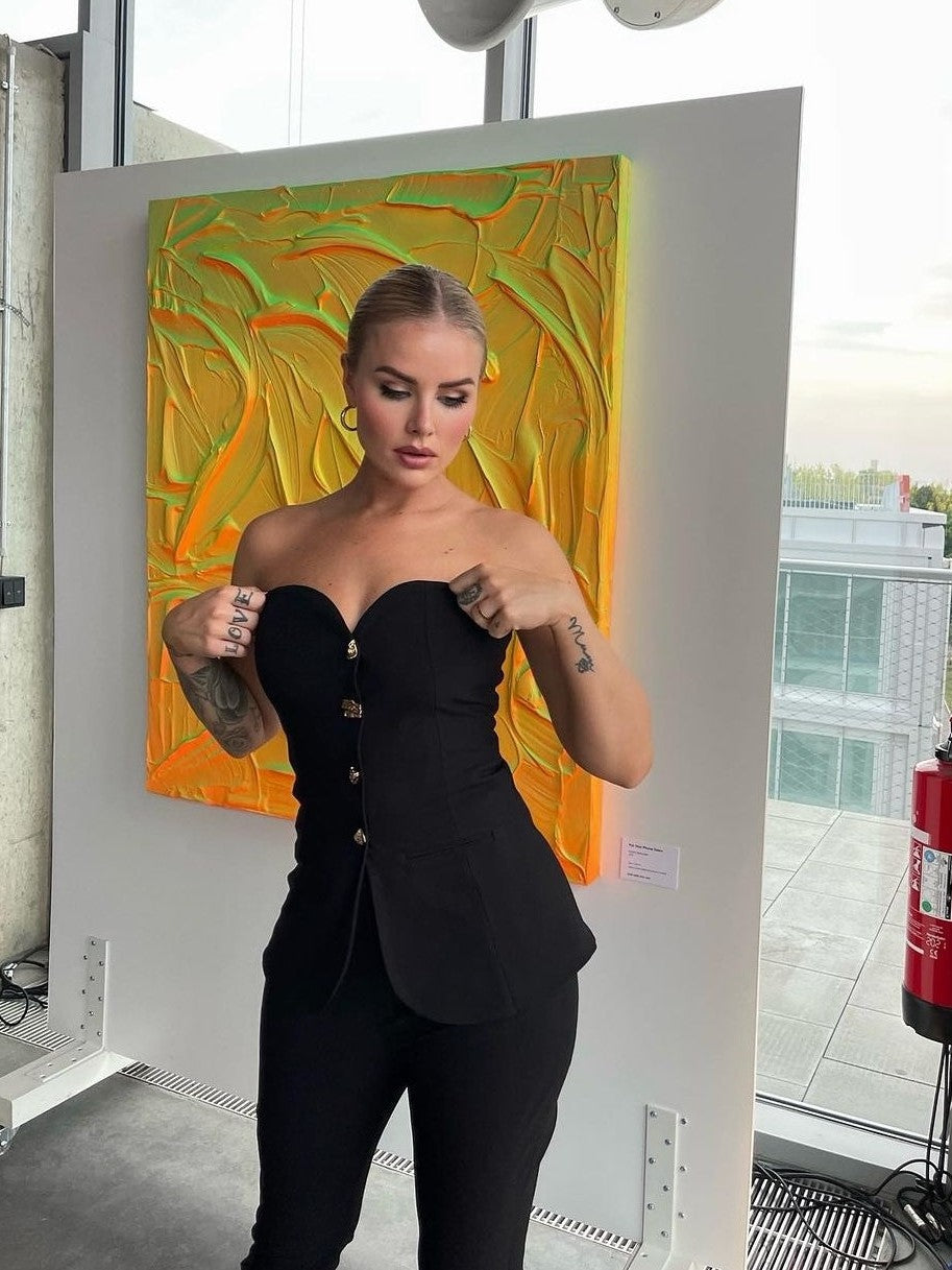 Black Tube Top & Pants Jumpsuit