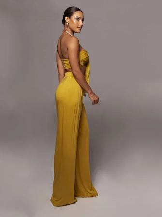 Knotty Bandeau Top & Pants Coord Set