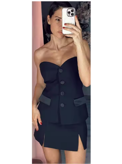 Corset Tube Top & Skort Coord Set