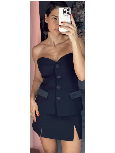 Corset Tube Top & Skort Coord Set