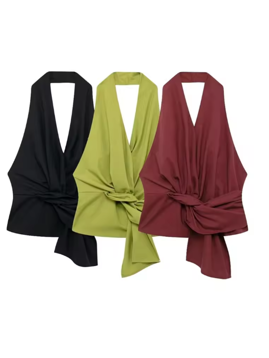 Halterneck Knot Vest Top