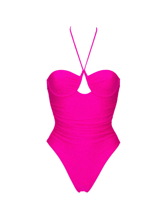 Coneli Plain swimsuit with open back