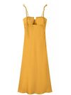 Tied Spaghetti Strap Cutout Flare Maxi Dress