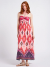 Geometric Print Halterneck Tube Maxi Dress