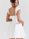 Elegant Puff Pleated Hem A line Dress