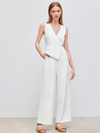 Asymmetric Sleeveless Vest Jumpsuit