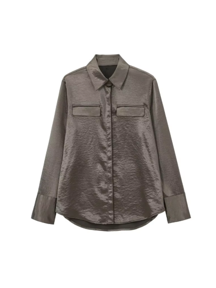 Full Sleeves Satin Shirt