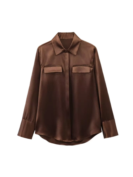 Full Sleeves Satin Shirt