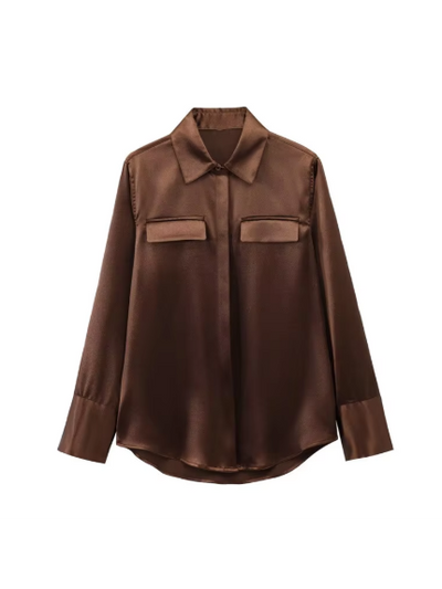 Full Sleeves Satin Shirt