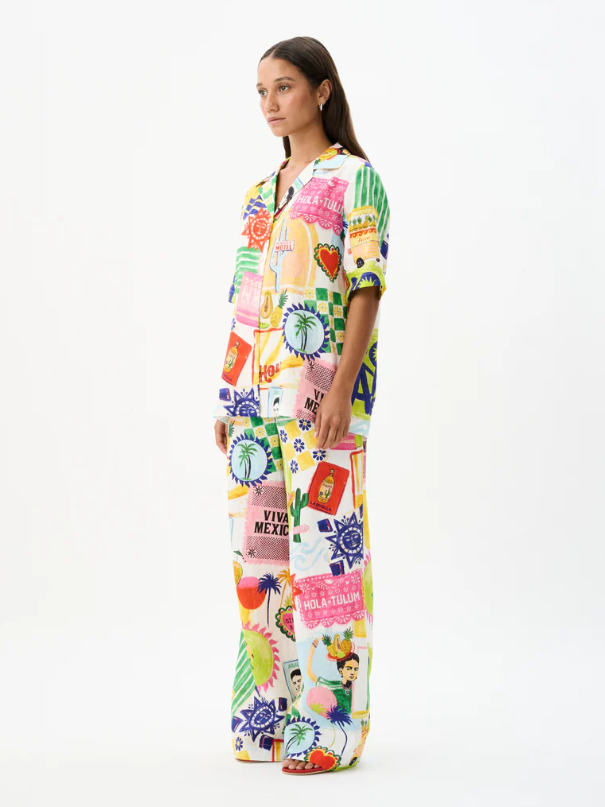 Cactus Print Shirt & Pants Coord Set