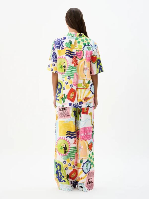 Cactus Print Shirt & Pants Coord Set