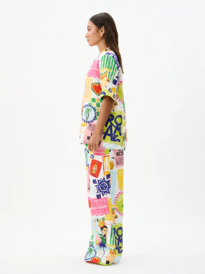 Cactus Print Shirt & Pants Coord Set