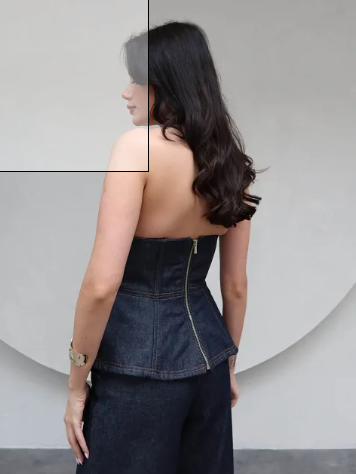 Denim Bustier Tube Top