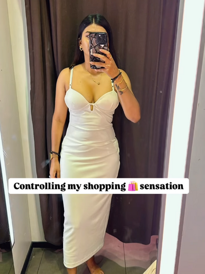 Sweetheart Neck Hollow Out Midi Dress