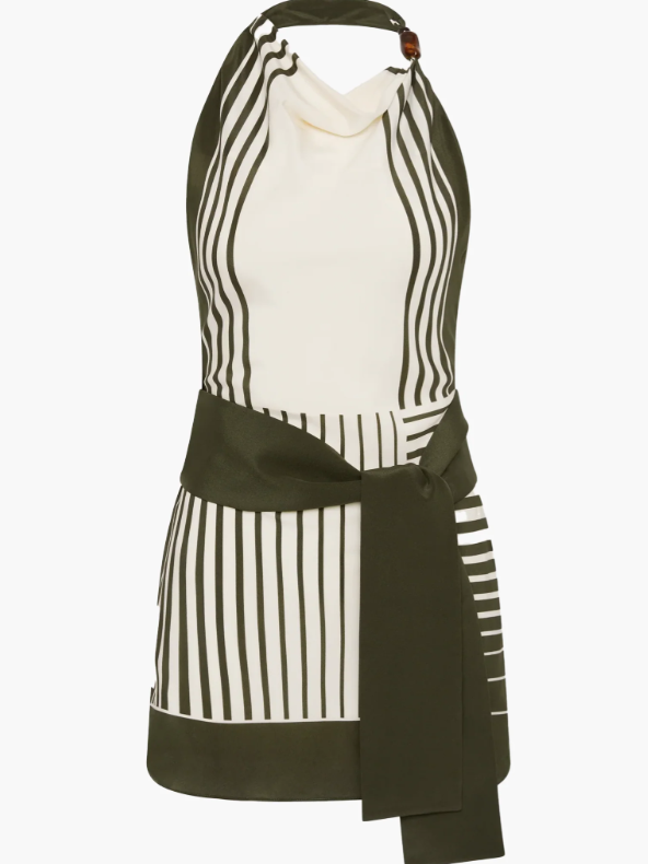 Halterneck Cowl Neck Backless Short Dress