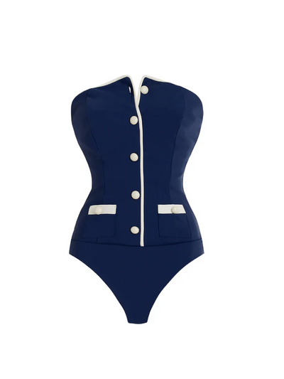 Vanera Bikini Tube Swimsuit Set With Shorts